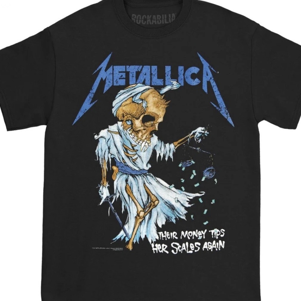 Metallica 2021 Doris and Justice for All Black Medium Adult T Shirt
